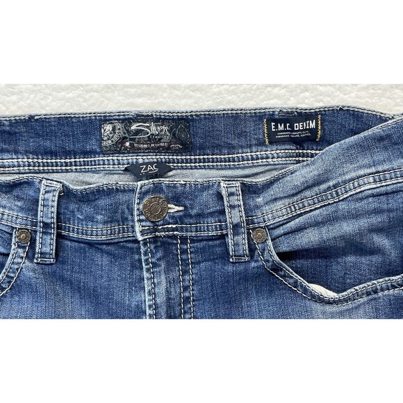 Silver Jeans Mens W36/L32 Relaxed Fit Straight Leg Embroidered Pocket *36/29.5* - Picture 2 of 11
